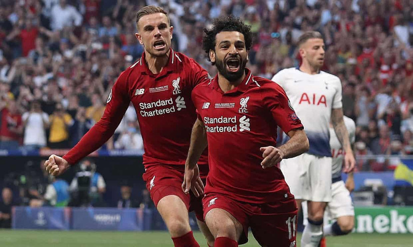 7. Liverpool vs Tottenham (2018/2019). Lần đầu cho Spurs nhưng họ không thể cưỡng lại sức mạnh của Liverpool. Lữ đoàn đỏ Liverpool giành chiến thắng 2-0 với các pha lập công của Salah và Origi, để có danh hiệu UEFA Champions League thứ 6 trong lịch sử. 7. Liverpool vs Tottenham (2018/2019). Lần đầu cho Spurs nhưng họ không thể cưỡng lại sức mạnh của Liverpool. Lữ đoàn đỏ Liverpool giành chiến thắng 2-0 với các pha lập công của Salah và Origi, để có danh hiệu UEFA Champions League thứ 6 trong lịch sử.
