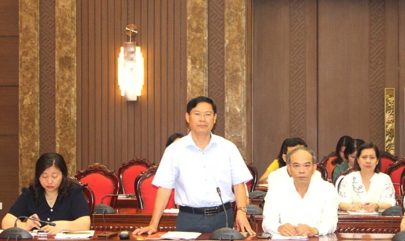 Phó Trưởng ban Thường trực Ban Tuyên giáo Thành uỷ Phạm Thanh Học phát biểu Phó Trưởng ban Thường trực Ban Tuyên giáo Thành uỷ Phạm Thanh Học phát biểu