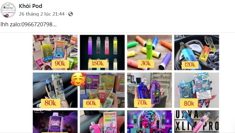 Sản phẩm đa dạng, được công khai giá