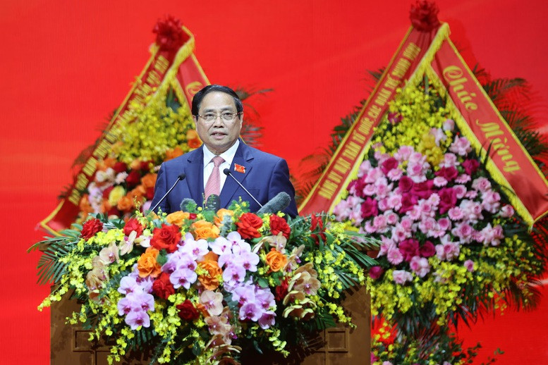 Thủ tướng Phạm Minh Chính phát biểu khai mạc Đại hội (Ảnh: VGP) Thủ tướng Phạm Minh Chính phát biểu khai mạc Đại hội (Ảnh: VGP)