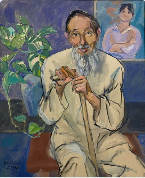 Tác phẩm "Chân dung họa sĩ Trần Văn Cẩn" Tác phẩm "Chân dung họa sĩ Trần Văn Cẩn"