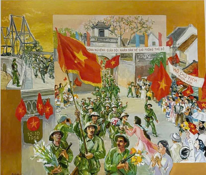 Tác phẩm acrylic 2004 "Có một ngày thu Hà Nội" Tác phẩm acrylic 2004 "Có một ngày thu Hà Nội"