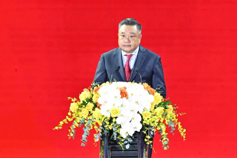 Chủ tịch UBND TP Hà Nội Trần Sỹ Thanh phát biểu tại chương trình. Chủ tịch UBND TP Hà Nội Trần Sỹ Thanh phát biểu tại chương trình.