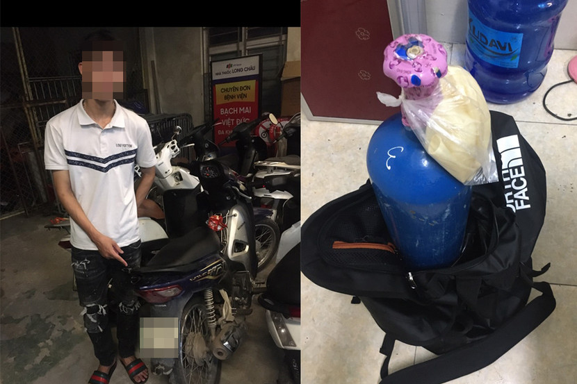 Nam "shipper" bị tổ công tác 141 tóm gọn trên đường đi giao "bóng cười" Nam "shipper" bị tổ công tác 141 tóm gọn trên đường đi giao "bóng cười"