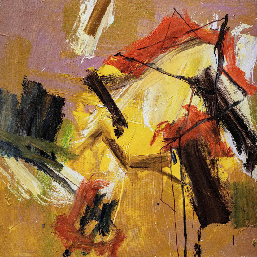 Họa sĩ Trần Hải Minh vẽ tranh như đổ lửa trên toan. Họa sĩ Trần Hải Minh vẽ tranh như đổ lửa trên toan.