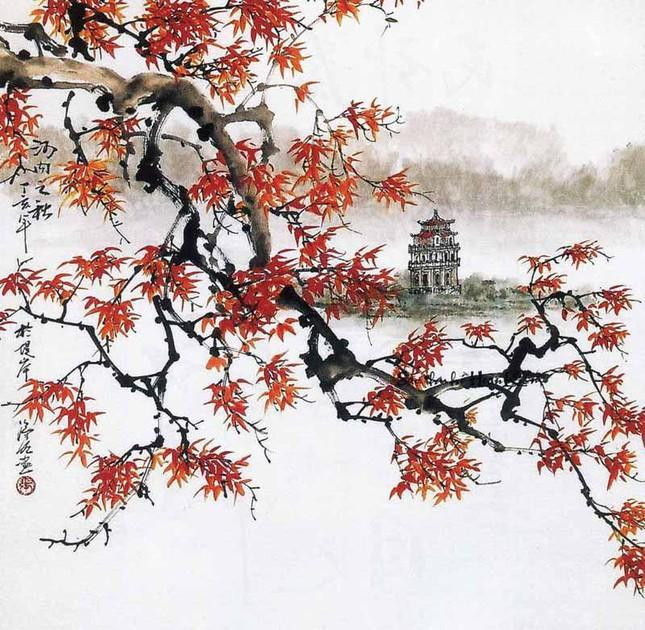 Bức "Sắc thu Hoàn Kiếm" của cố họa sĩ Trương Hán Minh