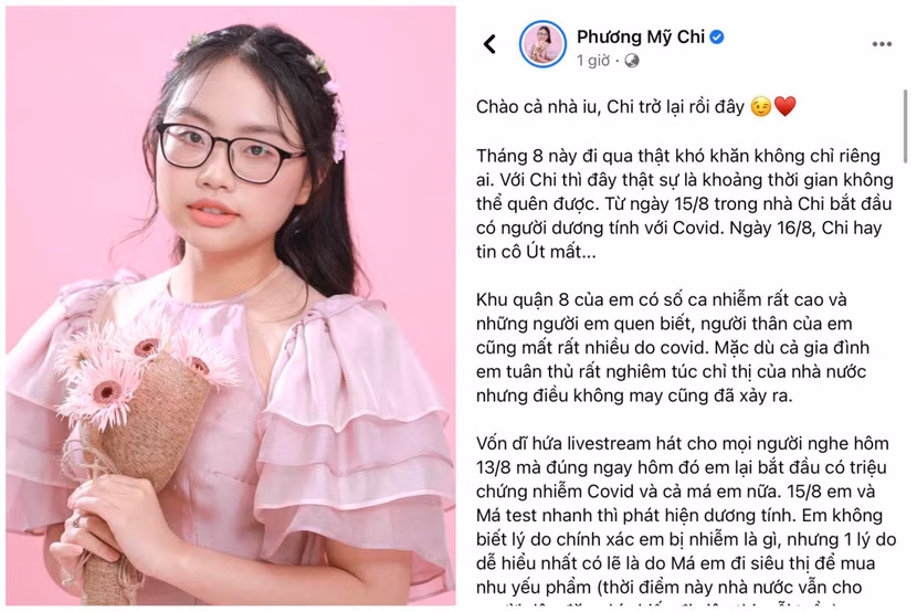 Bài viết của Phương Mỹ Chi trên trang cá nhân