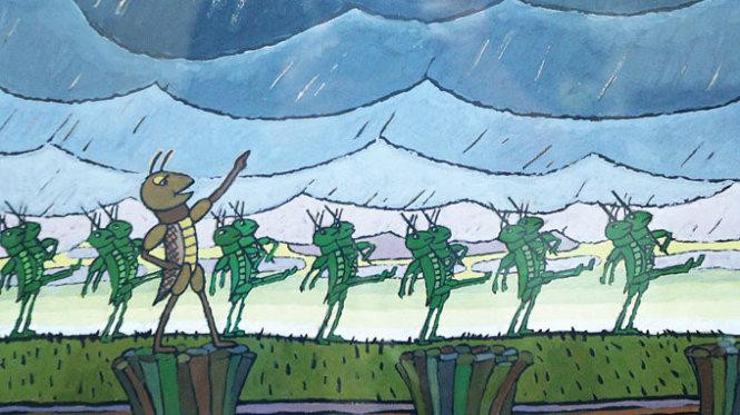 Minh họa tác phẩm văn học "Dế mèn" của họa sĩ Ngô Mạnh Lân Minh họa tác phẩm văn học "Dế mèn" của họa sĩ Ngô Mạnh Lân