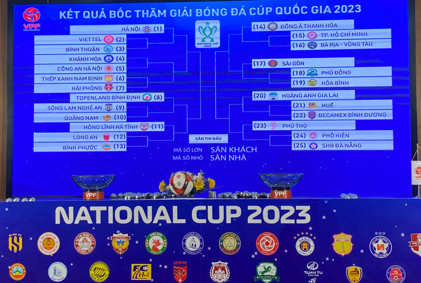 Xếp lịch thi đấu Cúp quốc gia 2023