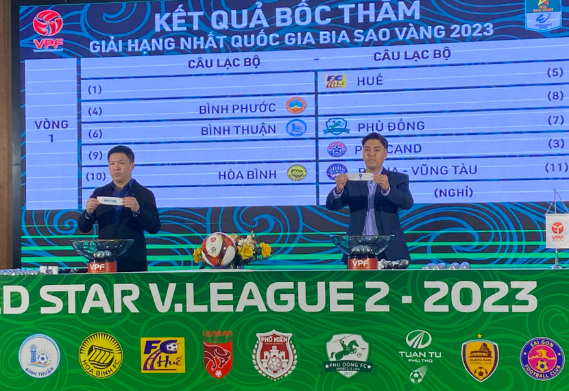 Bốc thăm xếp lịch thi đấu hạng Nhất quốc gia 2023