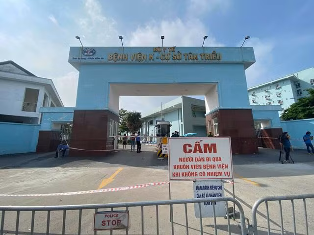 Bệnh viện K cơ sở Tân Triều đang phong tỏa Bệnh viện K cơ sở Tân Triều đang phong tỏa