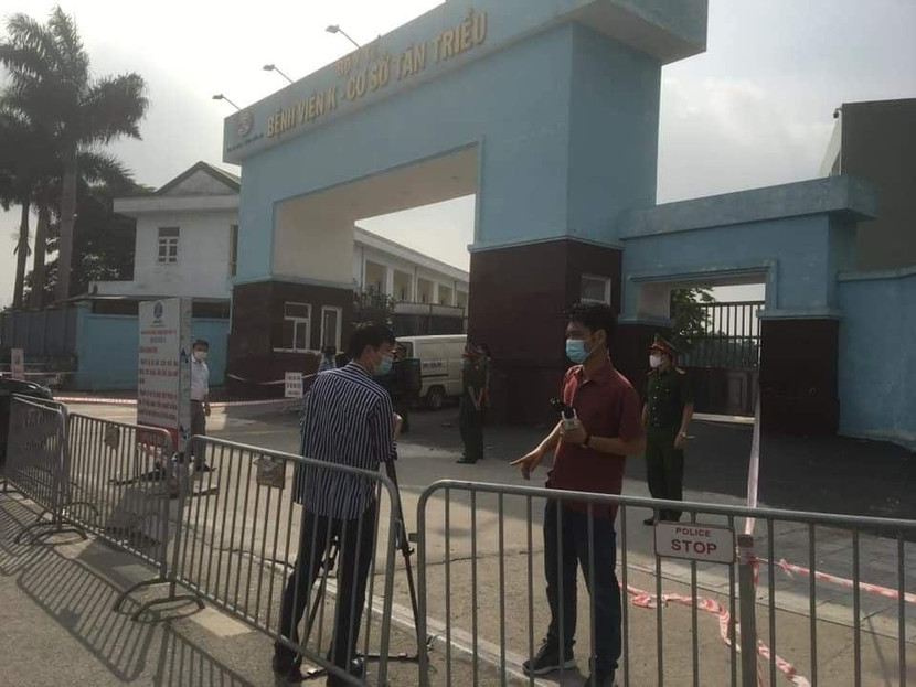 Bệnh viện K cơ sở 3 Tân Triều phong tỏa từ sáng nay