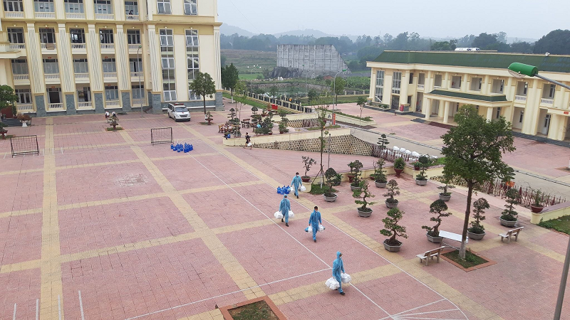 Điểm cách ly tập trung tại trường Quân sự Sơn Tây (Hà Nội)