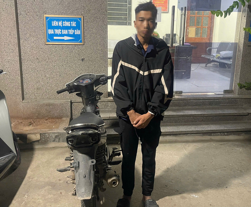 Đối tượng đã có một tiền án tội trộm cắp tài sản và nghiện ma túy Đối tượng đã có một tiền án tội trộm cắp tài sản và nghiện ma túy