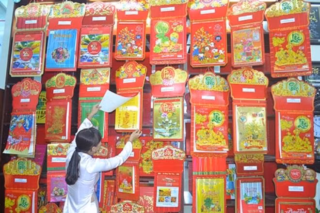 Lịch Tết có màu sắc rực rỡ, bắt mắt