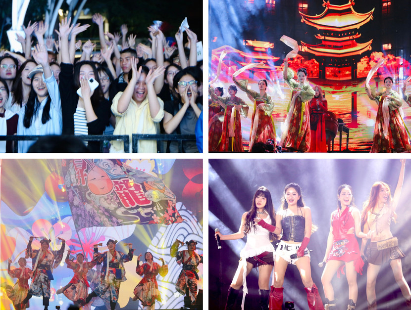 Bầu không khí sôi động, bùng nổ từ các tiết mục "cây nhà lá vườn" của sinh viên Đại học Thăng Long trên sân khấu hoành tráng Bầu không khí sôi động, bùng nổ từ các tiết mục "cây nhà lá vườn" của sinh viên Đại học Thăng Long trên sân khấu hoành tráng