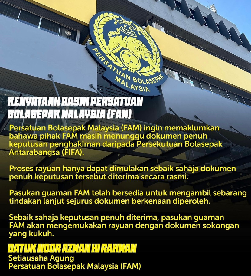 LĐBĐ Malaysia tiếp tục trấn an dư luận bằng tuyên bố đội ngũ luật sư và những bằng chứng đã sẵn sàng kháng cáo