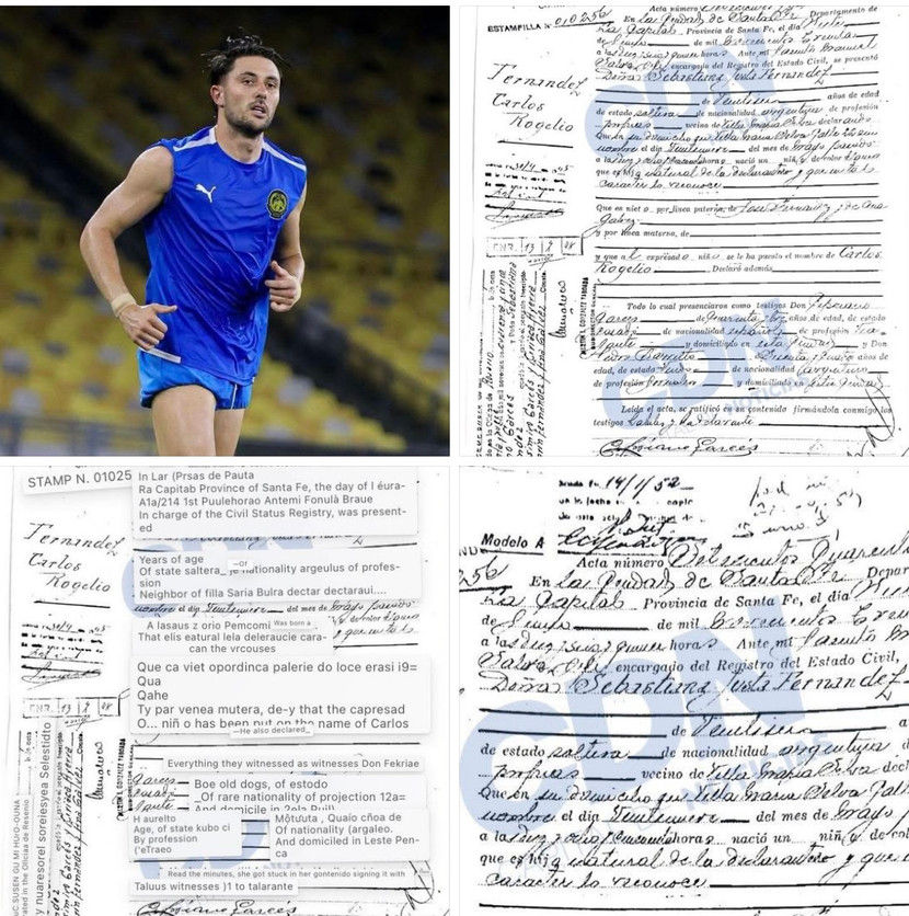 Điều tra độc quyền của Capital de Noticias cho thấy 4 đời Facundo Garces không ai là người Malaysia