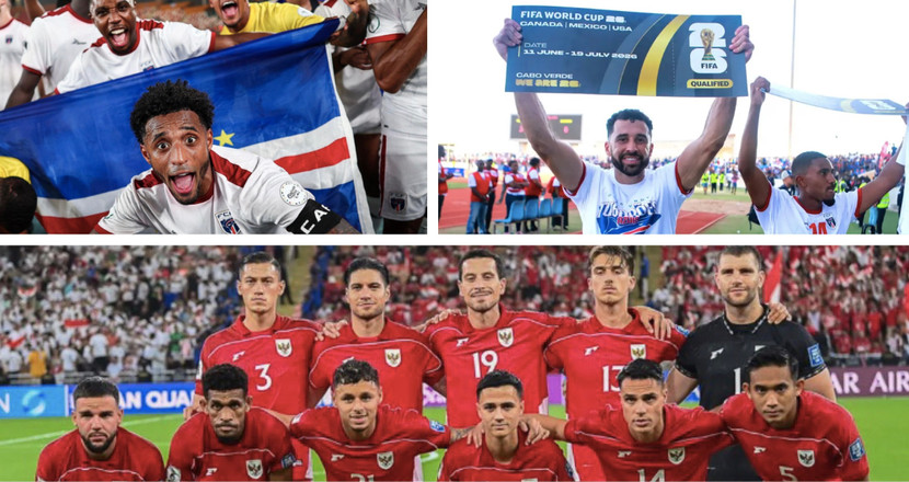 Số phận trái ngược của tuyển Indonesia (ảnh dưởi) và tuyển Cape Verde, dù cùng lệ thuộc vào tài năng ngoại quốc