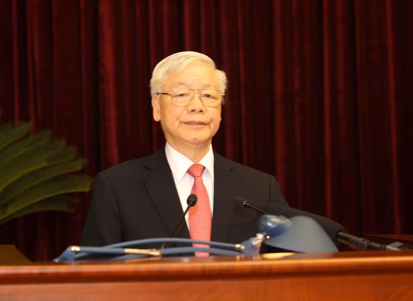 Tổng Bí thư - Chủ tịch nước Nguyễn Phú Trọng phát biểu khai mạc Hội nghị lần thứ hai, Ban chấp hành Trung ương Đảng khóa XIII