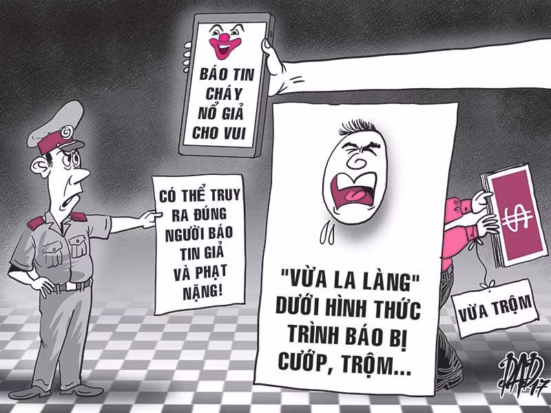 Báo tin giả nhằm thực hiện hoặc che giấu một hành vi tội phạm khác thì sẽ bị xử lý hình sự tương ứng (Ảnh minh họa)