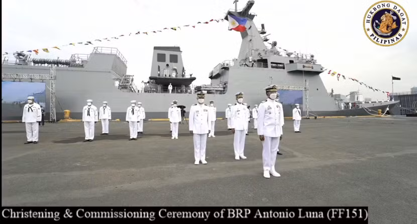 Tàu BRP Antonio Luna trong buổi lễ được đưa vào biên chế ngày 19-3
