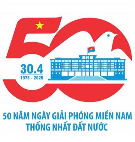 Pano chào mừng kỷ niệm 50 năm Ngày giải phóng miền Nam, thống nhất đất nước (30-4-1975/30-4-2025)