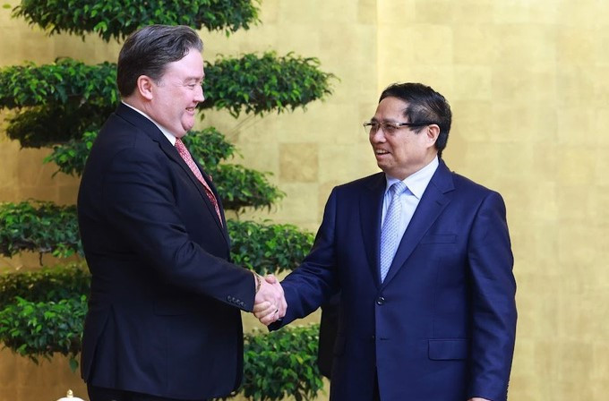 Thủ tướng Phạm Minh Chính tiếp Đại sứ Mỹ tại Việt Nam Marc E Knapper