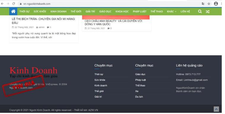 Chuyên trang giả mạo báo VnExpress bị phát hiện