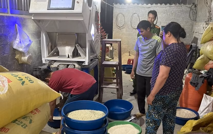 Cơ sở nhuộm gạo "Séng Cù xanh" bị phát hiện vi phạm