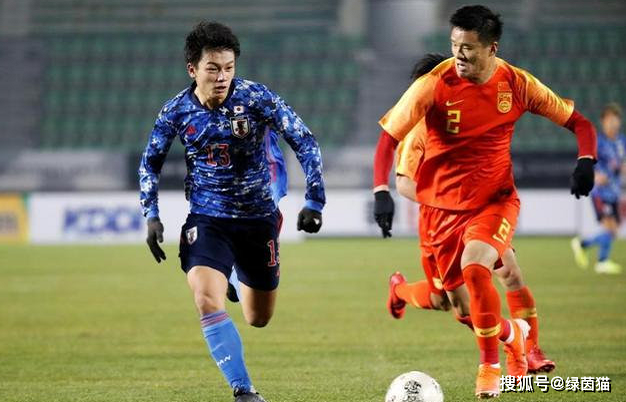 Tuyển Trung Quốc (phải) không được đánh giá cao trước đội bóng số 1 châu Á là Nhật Bản (Ảnh: Sina Sports)