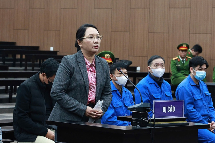 Bị cáo Trần Bích Ngọc (cựu Vụ trưởng Vụ I, VPCP) tại phiên tòa.