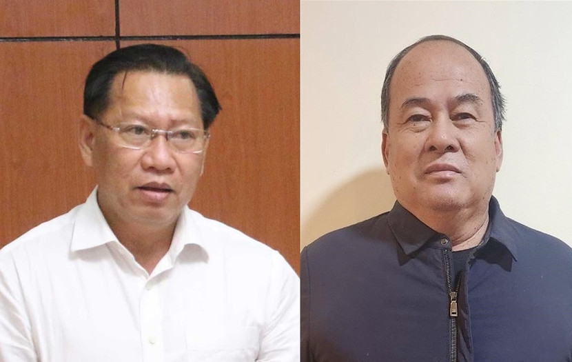 Cựu Chủ tịch tỉnh An Giang Nguyễn Thanh Bình (bên phải) và cấp phó Trần Anh Thư. Cựu Chủ tịch tỉnh An Giang Nguyễn Thanh Bình (bên phải) và cấp phó Trần Anh Thư.