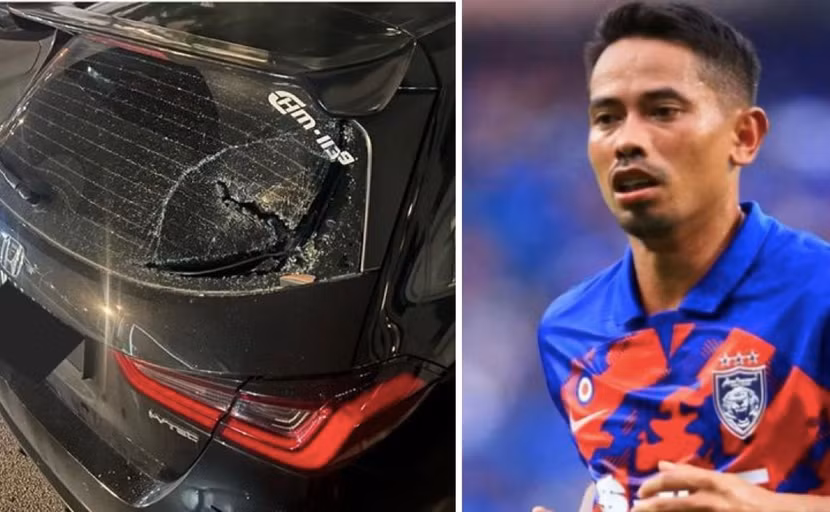 Xe của Safiq Rahim bị đối tượng dùng đúa đập gây hỏng