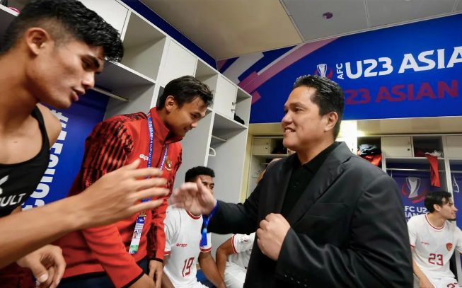 Chủ tịch PSSI Erick Thohir cho biết số tiền thưởng cho U23 Indonesia căn cứ vào số trận thắng ở giải U23 châu Á vừa kết thúc