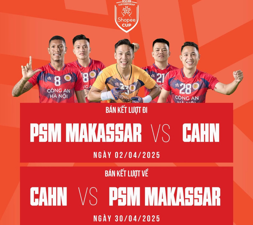 CLB Công an Hà Nội gặp PSM Makassar tại bán kết ngày 2-4 và 30-4