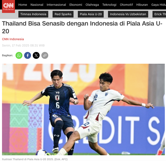 CNN Indonesia dự báo Thái Lan cũng sẽ bị loại sớm như đội nhà CNN Indonesia dự báo Thái Lan cũng sẽ bị loại sớm như đội nhà