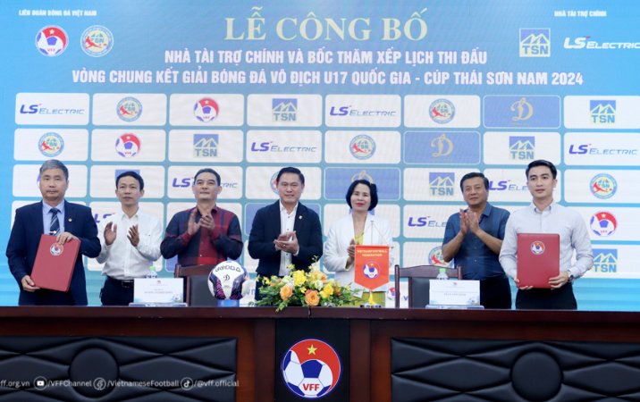 VFF công bố Thái Sơn Nam tiếp tục là nhà tài trợ chính giải U17 quốc gia VFF công bố Thái Sơn Nam tiếp tục là nhà tài trợ chính giải U17 quốc gia
