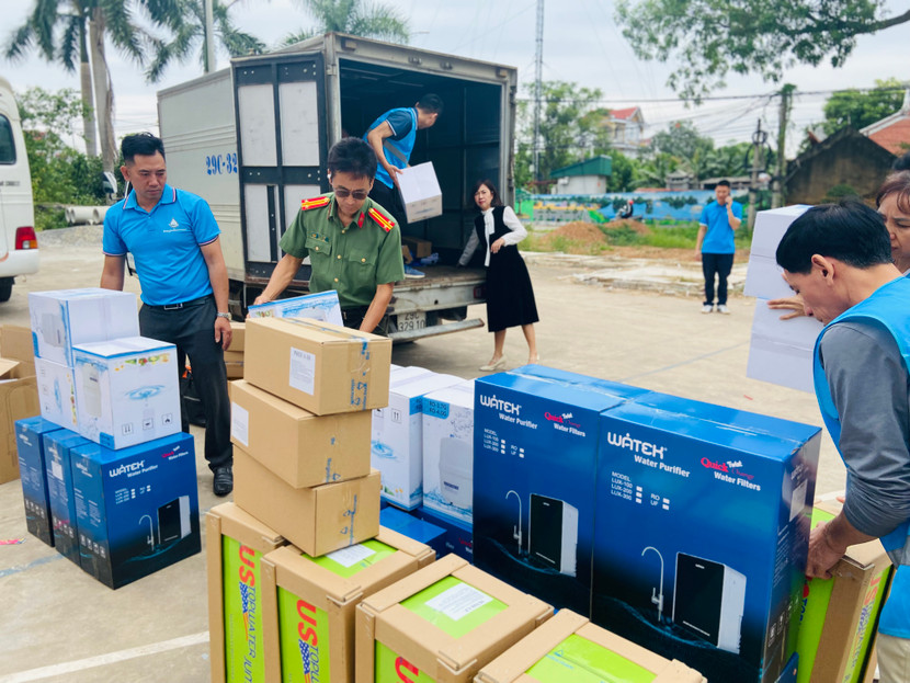 Đoàn công tác mang chương trình "Nước sạch cho em" đến với 3 điểm trường của 2 Trường mầm non tại Bắc Ninh