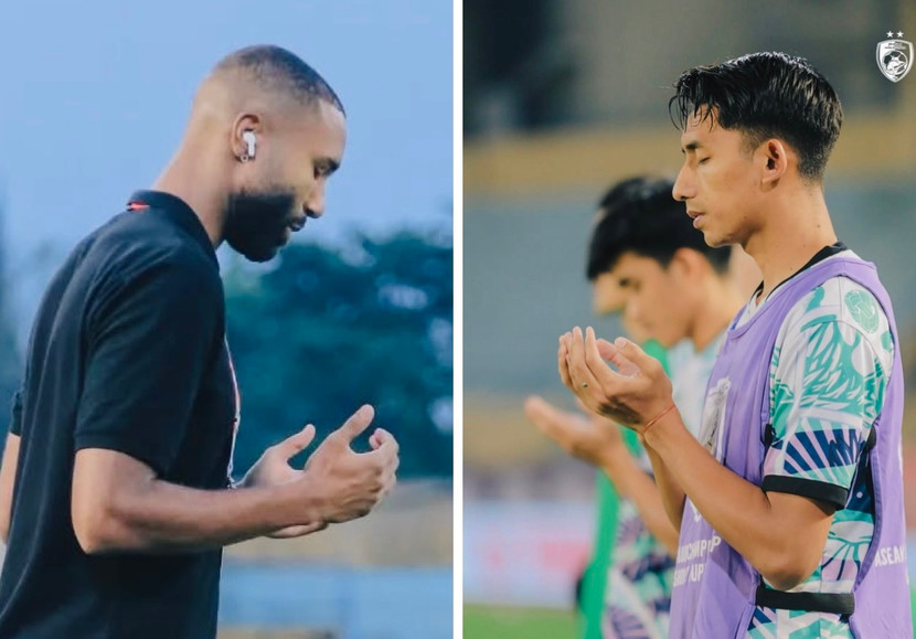 Các thành viên PSM Makassar cầu nguyện trước trận gặp CLB Công an Hà Nội trên sân Hàng Đẫy tối 30-4 Các thành viên PSM Makassar cầu nguyện trước trận gặp CLB Công an Hà Nội trên sân Hàng Đẫy tối 30-4