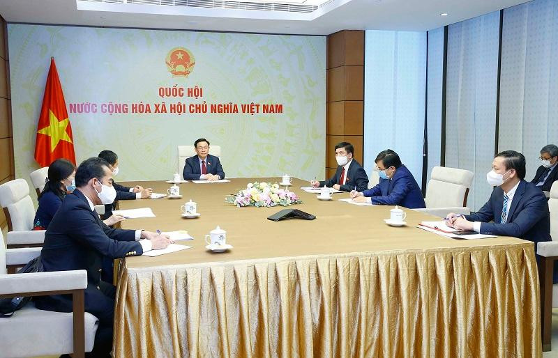 Chủ tịch Quốc hội Vương Đình Huệ tại buổi điện đàm chiều 8-6