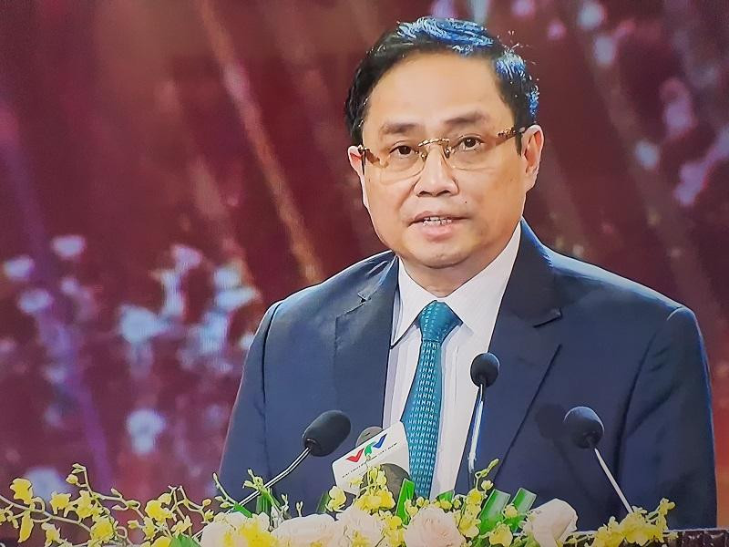 Thủ tướng Chính phủ Phạm Minh Chính phát biểu tại buổi lễ Thủ tướng Chính phủ Phạm Minh Chính phát biểu tại buổi lễ