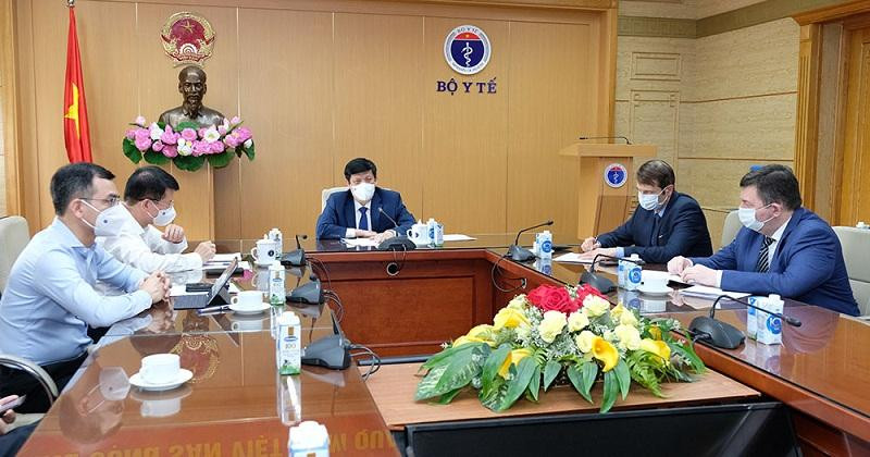 Bộ trưởng Nguyễn Thanh Long làm việc với Quỹ đầu tư trực tiếp Nga về vấn đề vaccine phòng COVID-19 Bộ trưởng Nguyễn Thanh Long làm việc với Quỹ đầu tư trực tiếp Nga về vấn đề vaccine phòng COVID-19