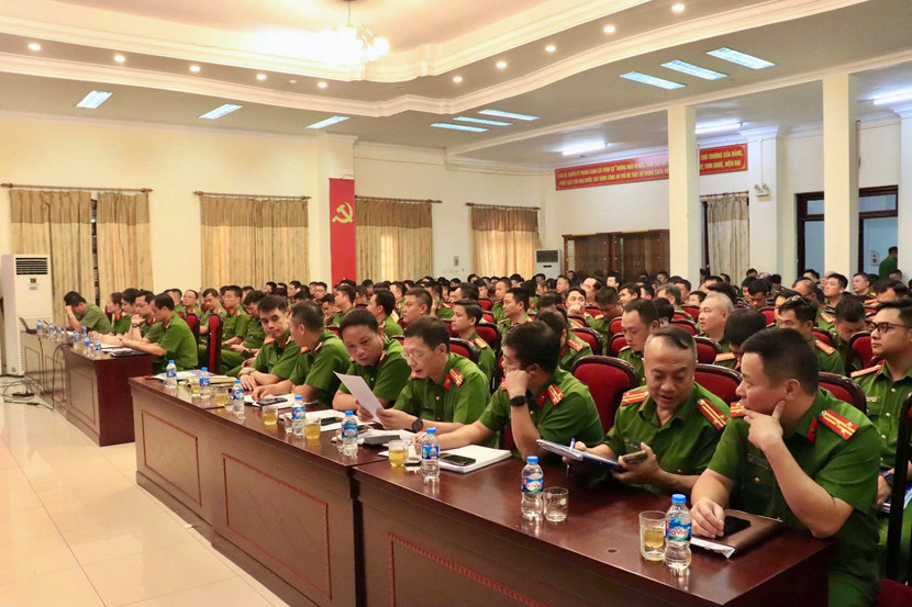 Hội nghị được triển khai nghiêm túc tới các đơn vị trong Công an thành phố