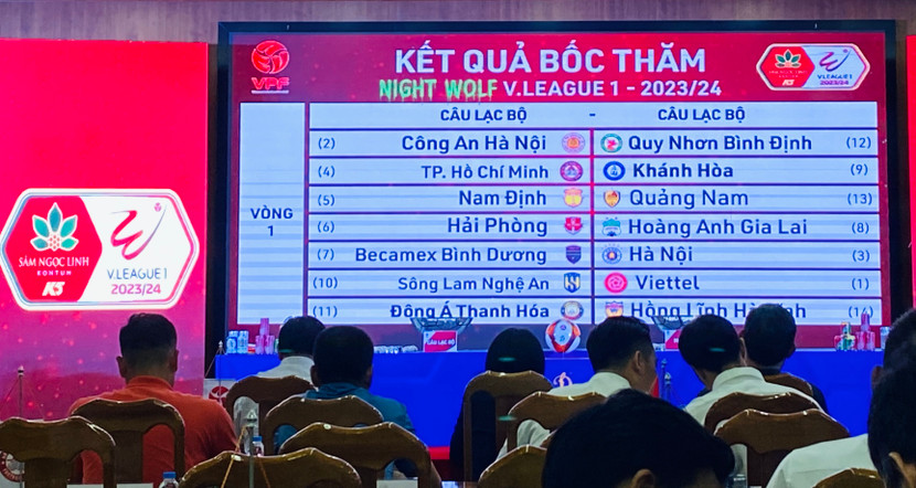Kết quả bốc thăm vòng 1 V-League 2023/24