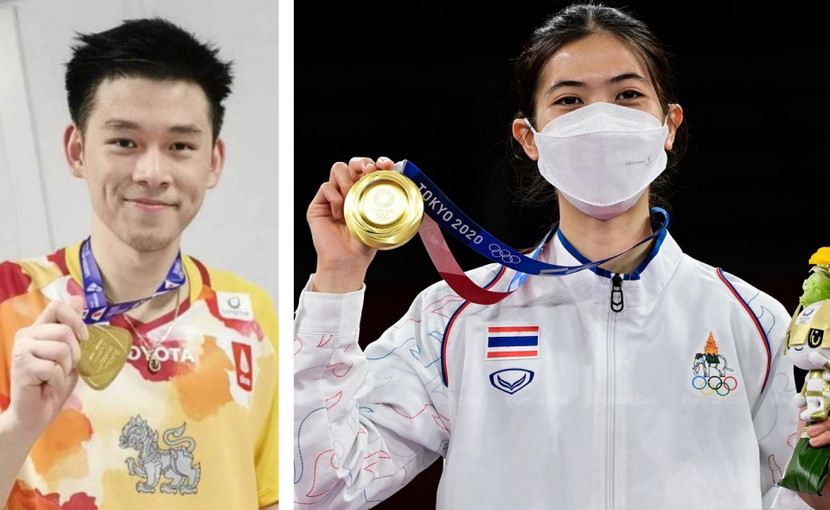 Thể thao Thái Lan sở hữu những vận động viên số 1 thế giới hiện tại như Kulwut Wititsan (trái), Panipak Wongpattanakit...