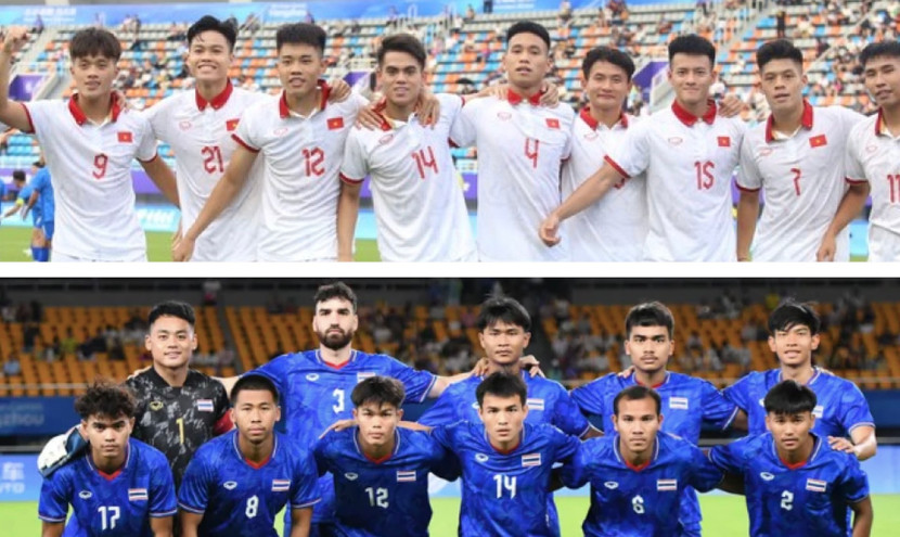 Olympic Việt Nam (ảnh trên) và Thái Lan có thể phải loại nhau khi xét vé vớt