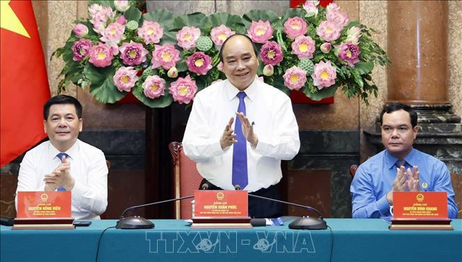 Chủ tịch nước Nguyễn Xuân Phúc tại buổi gặp mặt cán bộ, công nhân, lao động ngành dầu khí