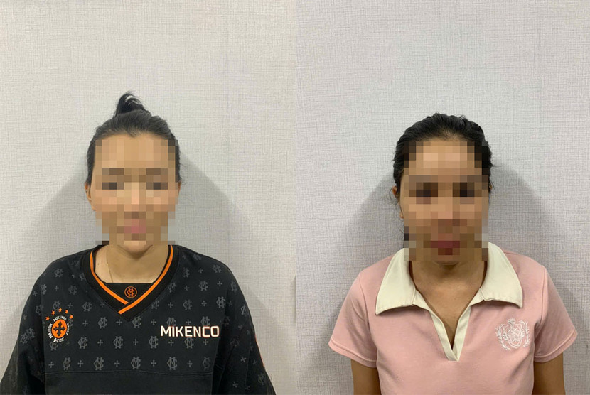 Trịnh Thị Cẩm Ny (trái) - "Tú bà" chuyên môi giới mại dâm dù chỉ mới 19 tuổi