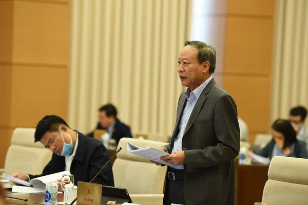 Thượng tướng Lê Quý Vương, Thứ trưởng Bộ Công an phát biểu tại phiên họp